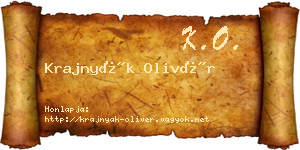 Krajnyák Olivér névjegykártya